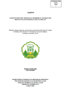 Image of LITERATUR REVIEW: HUBUNGAN PEMBERIAN ASI EKSLUSIF DENGAN STATUS GIZI BAYI USIA 6-12 BULAN
