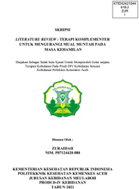 Image of LITERATURE REVIEW : TERAPI KOMPLEMENTER UNTUK MENGURANGI MUAL MUNTAH PADA
MASA KEHAMILAN