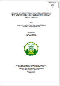 Image of PENGARUH METODE PENYULUHAN DENGAN LEAFLET TERHADAP PENGETAHUAN PEMBERIAN MAKANAN PENDAMPING ASI (MP ASI) PADA IBU BADUTA DI DESA MON JAMBEE KECAMATAN JEUMPA BIREUEN TAHUN 2022