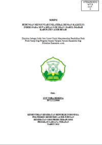 Image of HUBUNGAN MENGUNYAH UNILATERAL DENGAN KALKULUS INDEKS PADA SISWA KELAS X DI SMAN 1 DARUL IMARAH KABUPATEN ACEH BESAR