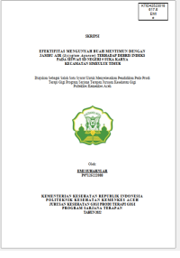 Image of EFEKTIFITAS MENGUNYAH BUAH MENTIMUN DENGAN JAMBU AIR (Syzygium Aqueum) TERHADAP DEBRIS INDEKS PADA SISWA/I SD NEGERI 5 SUKA KARYA KECAMATAN SIMEULUE TIMUR