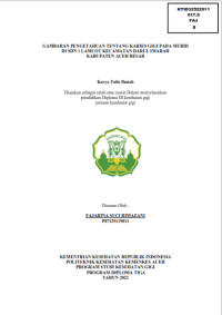 Image of GAMBARAN PENGETAHUAN TENTANG KARIES GIGI PADA MURID
DI SDN 1 LAMCOT KECAMATAN DARUL IMARAHKABUPATEN ACEH BESAR