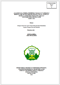 Image of ANALISIS DAYA TERIMA PEMBERIAN MAKANAN TAMBAHAN BISKUIT LABU KUNING KEPADA BALITA USIA 36 - 60 BULAN DI DESA LAMTEUMEN BARAT KECAMATAN JAYA BARU KOTA BANDA ACEH
TAHUN 2023