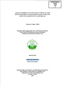 Image of ASUHAN KEBIDANAN PADA BALITA DENGAN GIZI KURANG DI DESA COT BAGI KECAMATAN BLANG BINTANG KABUPATEN ACEH BESAR