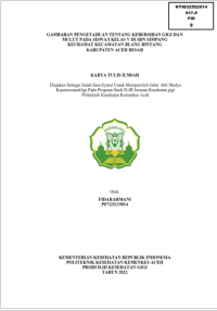 Image of GAMBARAN PENGETAHUAN TENTANG KEBERSIHAN GIGI DAN
MULUT PADA SISWA/I KELAS V DI SDN SIMPANG KEURAMAT KECAMATAN BLANG BINTANG KABUPATEN ACEH BESAR