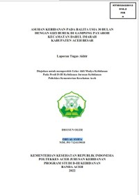 Image of ASUHAN KEBIDANAN PADA BALITA USIA 30 BULAN DENGAN GIZI BURUK DI GAMPONG PAYAROH KECAMATAN DARUL IMARAH KABUPATEN ACEH BESAR