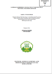 Image of GAMBARAN KEBERSIHAN GIGI DAN MULUT DARI MENYIKAT GIGI PADA ANAK SEKOLAH DASAR