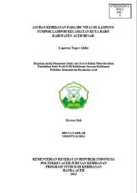 Image of ASUHAN KEBIDANAN PADA IBU NIFAS DI GAMPONG TUMPOK LAMPOH KECAMATAN KUTA BARO KABUPATEN ACEH BESAR