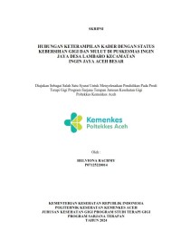 Image of HUBUNGAN KETERAMPILAN KADER DENGAN STATUS KEBERSIHAN GIGI DAN MULUT DI PUSKESMAS INGIN JAYA DESA LAMBARO KECAMATAN INGIN JAYA ACEH BESAR