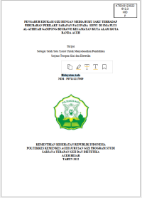 Image of PENGARUH EDUKASI GIZI DENGAN MEDIA BUKU SAKU TERHADAP PERUBAHAN PERILAKU SARAPAN PAGI PADA SISWI DI SMA PLUS AL-ATHIYAH GAMPONG BEURAWE KECAMATAN KUTA ALAM KOTA
BANDA ACEH