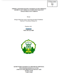 Image of FORMULASI BAKSO DAGING SAPI DENGAN PENAMBAHAN 
RUMPUT LAUT SEBAGAI ALTERNATIF MAKANAN 
TINGGI SERAT DAN YODIUM