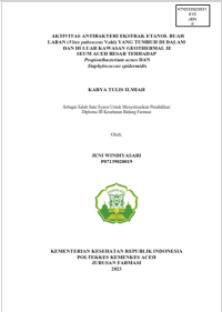 Image of AKTIVITAS ANTIBAKTERI EKSTRAK ETANOL BUAH LABAN (Vitex pubescens Vahl) YANG TUMBUH DI DALAM DAN DI LUAR KAWASAN GEOTHERMAL IE SEUM ACEH BESAR TERHADAP Propionibacterium acnes DAN  Staphylococcus epidermidis
