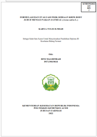 Image of FORMULASI DAN EVALUASI FISIK SEDIAAN KRIM BODY
SCRUB MENGGUNAKAN OATMEAL (Avena sativa L.)