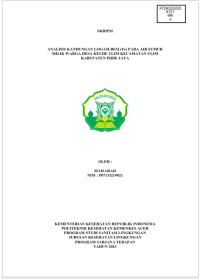 Image of ANALISIS KANDUNGAN LOGAM BESI (Fe) PADA AIR SUMUR MILIK WARGA DESA KEUDE ULIM KECAMATAN ULIM KABUPATEN PIDIE JAYA