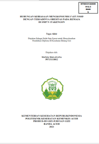 Image of HUBUNGAN KEBIASAAN MENGKONSUMSI FAST FOODDENGAN TERJADINYA OBESITAS PADA REMAJA DI SMP N 1TAKENGON