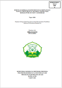 Image of HUBUNGAN KEBIASAAN KONSUMSI PANGAN HEWANI DAN PANGAN NABATI DENGAN  KEJADIAN ANEMIA PADA REMAJA PUTRI  DI  MAN 3 ACEH BESAR