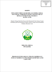 Image of PENGARUH VIDEO SADARI MELALUI MEDIA SOSIAL INSTAGRAM  TERHADAP TINGKAT PENGETAHUAN
REMAJA PUTRI DI SMA NEGERI 11 BANDA ACEH