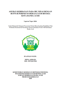 Image of ASUHAN KEBIDANAN PADA IBU NIFAS DENGAN RUPTUR PERINEUM DERAJAT II DI RSUDZA KOTA BANDA ACEH