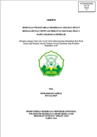 Image of HUBUNGAN PENGETAHUAN KESEHATAN GIGI DAN MULUT REMAJA DENGAN MOTIVASI MERAWAT GIGI PADA SMAN 1 DARUL IMARAH ACEH BESAR