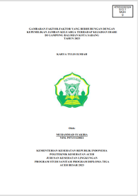 Image of GAMBARAN FAKTOR-FAKTOR YANG BERHUBUNGAN DENGAN KEPEMILIKAN JAMBAN KELUARGA TERHADAP KEJADIAN DIARE DI GAMPONG BALOHAN KOTA SABANG TAHUN 2023