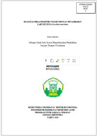 Image of KUALITAS ORGANOLEPTIK NUGGET DENGAN PENAMBAHAN LABU KUNING (Curcibita maschata)