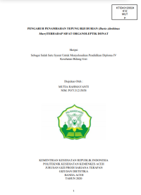 Image of PENGARUH PENAMBAHAN TEPUNG BIJI DURIAN (Durio zibethinus Murr)TERHADAP SIFAT ORGANOLEPTIK DONAT