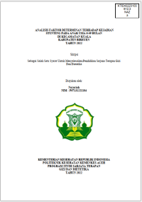 Image of ANALISIS FAKTOR DETERMINAN TERHADAP KEJADIAN STUNTING PADA ANAK USIA 6-59 BULAN
DI KECAMATAN KUALA KABUPATEN BIREUEN TAHUN 2022