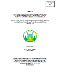 Image of HUBUNGAN PENGETAHUAN PENGASUH DAYCARE DENGAN STATUS KEBERSIHAN GIGI DAN MULUT ANAK ASUH DI PAUD WILAYAH KERJA PUSKESMAS DARUL IMARAH