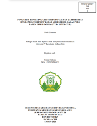 Image of PENGARUH KONSELING GIZI TERHADAP ASUPAN KARBOHIDRAT DAN LEMAK TERHADAP KADAR KOLESTEROL DARAHPADA PASIEN DISLIPIDEMIA (STUDI LITERATUR)