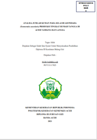 Image of ANALISA JUMLAH KUMAN PADA SELAI BUAH PEDADA
(Sonneratia caseolaris) PRODUKSI TINGKAT RUMAH TANGGA DI ACEH TAMIANG DAN LANGSA