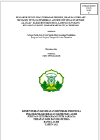 Image of PENGARUH PENYULUHAN TERHADAP PERSEPSI, SIKAP DAN PERILAKU IBU HAMIL TENTANG PEMBERIAN ASI EKSLUSIF MELALUI METODE LEAFLET ELEKTRONIKDI DESA LAMPASI ENGKING
KECAMATAN DARUL IMARAH KABUPATEN ACEH BESAR
