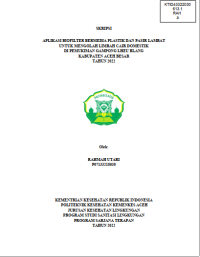 Image of APLIKASI BIOFILTER BERMEDIA PLASTIK DAN PASIR LAMBAT UNTUK MENGOLAH LIMBAH CAIR DOMESTIK DI PEMUKIMAN GAMPONG LHEU BLANG KABUPATEN ACEH BESAR TAHUN 2022