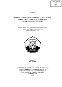 Image of HUBUNGAN MENYIKAT GIGI DENGAN PENURUNAN DEBRIS INDEX PADA ANAK TUNARUNGU DI SLB-B YPAC BANDA ACEH