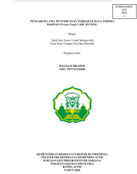 Image of PENGARUH LAMA PENYIMPANAN TERHADAP DAYA TERIMA BAKPAO (Frozen Food) LABU KUNING