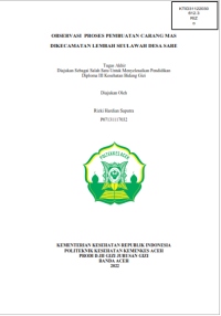Image of OBSERVASI  PROSES PEMBUATAN CARANG MAS DIKECAMATAN LEMBAH SEULAWAH DESA SARE