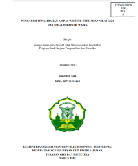 Image of PENGARUH PENAMBAHAN AMPAS WORTEL TERHADAP NILAI GIZI DAN ORGANOLEPTIK WAJIK