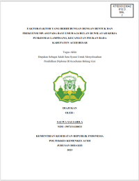 Image of FAKTOR-FAKTOR YANG BERHUBUNGAN DENGAN BENTUK DAN FREKUENSI MP-ASI PADA BAYI UMUR 6-24 BULAN DI WILAYAH KERJA PUSKESMAS LAMPISANG, KECAMATAN PEUKAN BADA KABUPATEN ACEH BESAR