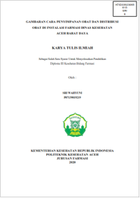 Image of GAMBARAN CARA PENYIMPANAN OBAT DAN DISTRIBUSI OBAT DI INSTALASI FARMASI DINAS KESEHATAN ACEH BARAT DAYA