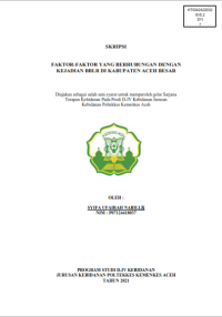 Image of FAKTOR-FAKTOR YANG BERHUBUNGAN DENGAN KEJADIAN BBLR DI KABUPATEN ACEH BESAR