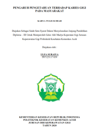 Image of PENGARUH PENGETAHUAN TERHADAP KARIES GIGI PADA MASYARAKAT