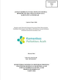 Image of ASUHAN KEBIDANAN PADA NEONATUS DI DESA BINEH BLANG KECAMATAN INGIN JAYA KABUPATEN ACEH BESAR