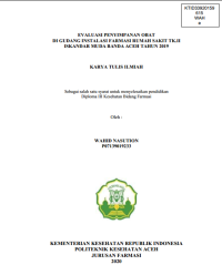 Image of EVALUASI PENYIMPANAN OBAT DI GUDANG INSTALASI FARMASI RUMAH SAKIT TK.II ISKANDAR MUDA BANDA ACEH TAHUN 2019