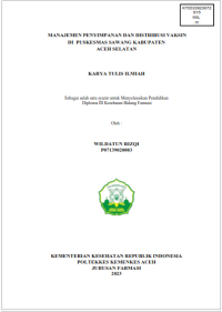 Image of MANAJEMEN PENYIMPANAN DAN DISTRIBUSI VAKSIN DI  PUSKESMAS SAWANG KABUPATEN ACEH SELATAN
