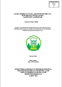 Image of ASUHAN KEBIDANAN PADA AKSEPTOR KB IMPLANT DI PUSKESMAS PEUKAN BADA KABUPATEN ACEH BESAR