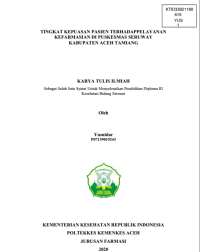 Image of TINGKAT KEPUASAN PASIEN TERHADAP PELAYANAN KEFARMASIAN DI PUSKESMAS SERUWAY KABUPATEN ACEH TAMIANG